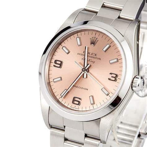 salmon rolex airking dial|Rolex Air King 14000M Salmon Dial .